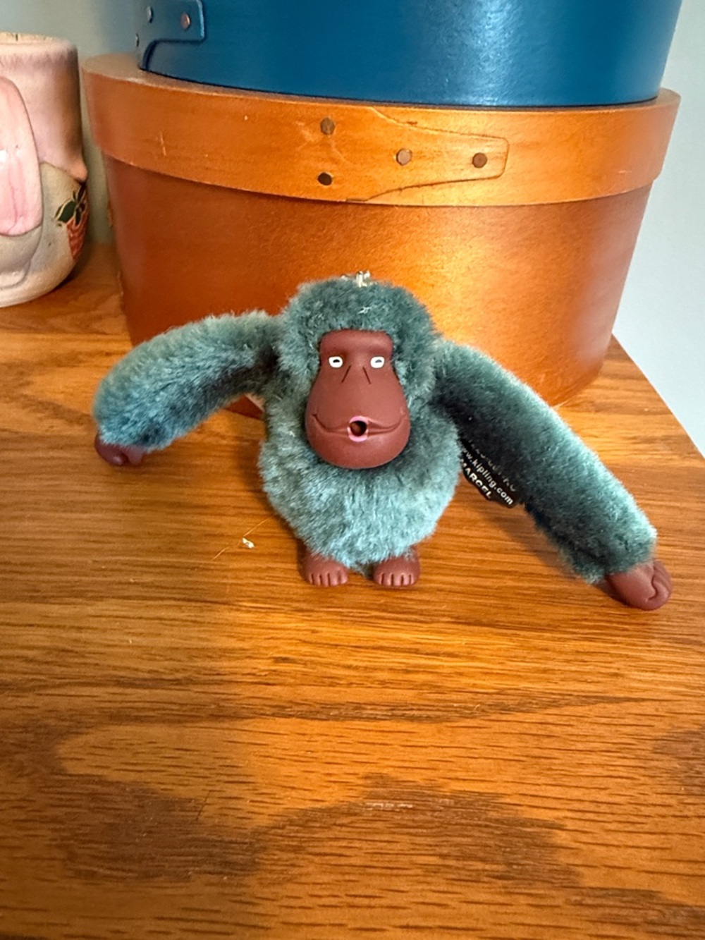 Kipling Teal Plush Monkey “Marcel” Keychain Bag Charm NWOT